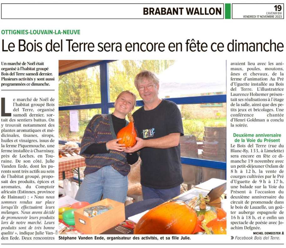 Joachim Defgnée en représentation à Ottignies le 19 Novembre 2023